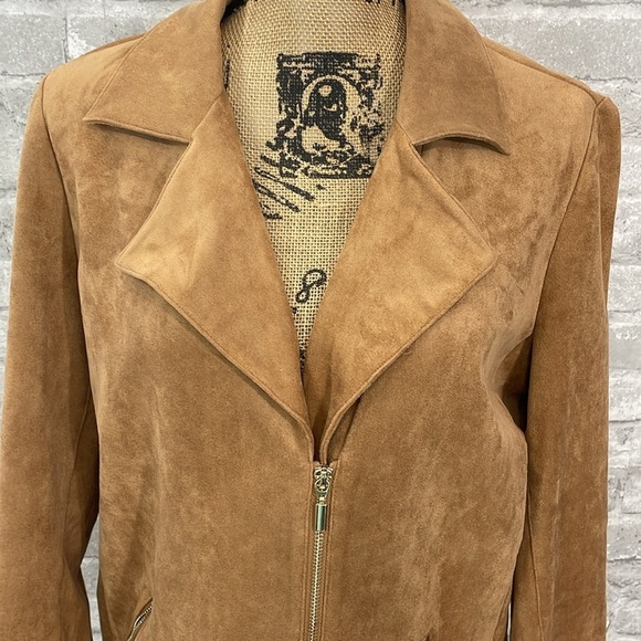 Chico’s Faux-Suede Moto Jacket - Picture 3 of 10